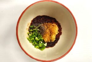 Dubu jorim sauce with gochugaru soy sauce garlic