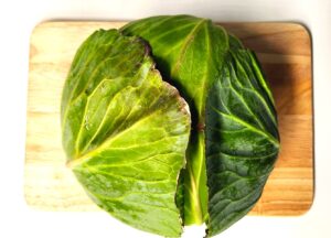fresh cabbage ready to wash and prepare at home