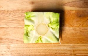cutting around cabbage core how to prepare cabbage