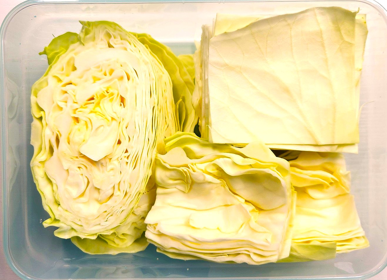 how to prepare cabbage cut into sections for weekly meal prep