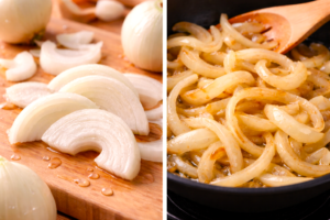 raw onion vs cooked onion fructans digestion comparison