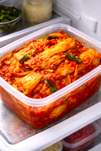 refrigerated unpasteurized kimchi with live cultures for weight loss benefits