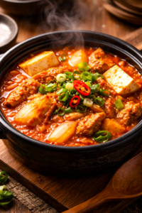 kimchi jjigae Korean fermented kimchi stew supporting gut health