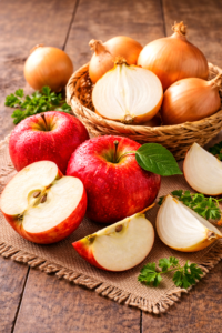 apples and onions rich in quercetin natural antihistamine for allergy relief